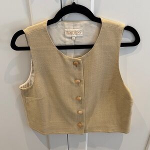 NWOT Sezane Editions Beige Button-Up Vest - size 42 EU